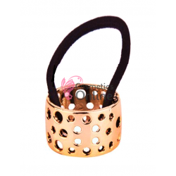 Inel pentru prins parul din plastic model ILM026CC Bronz cu model